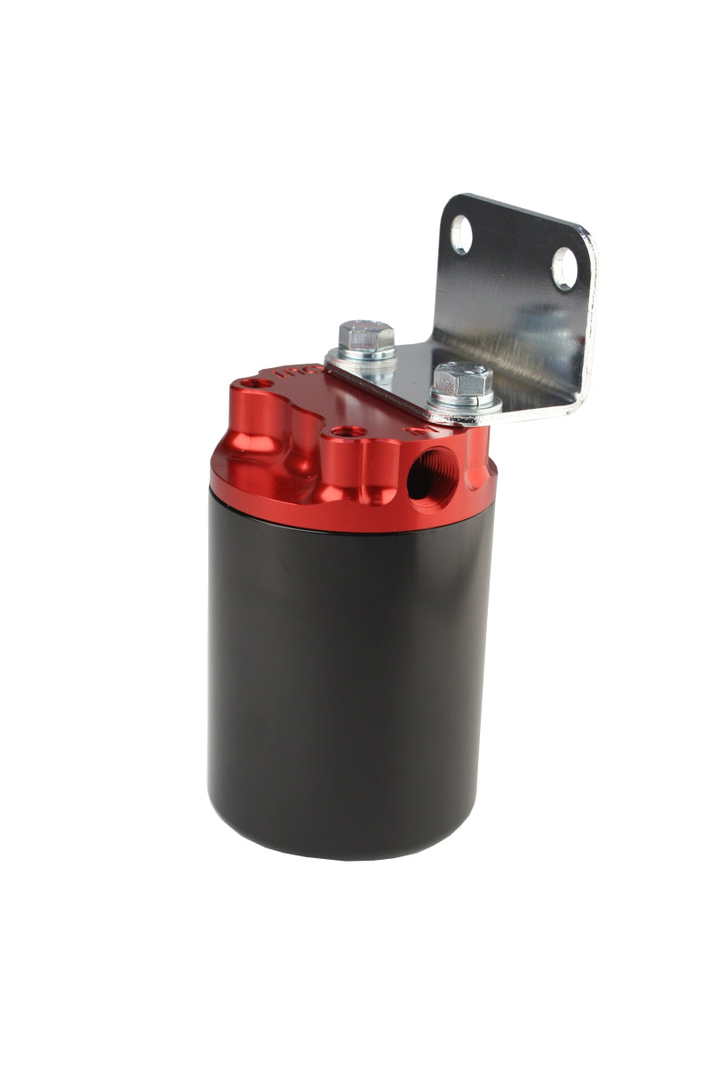 Aeromotive SS Series Billet Canister Style Fuel Filter Anodized Black/Red - 10 Micron Fabric Element Fuel Filters Aeromotive