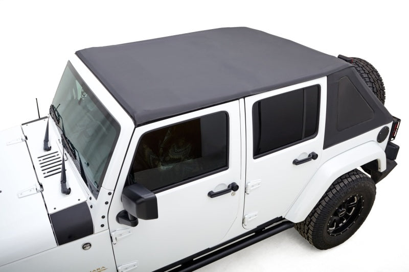 Rugged Ridge 07-18 Jeep Wrangler JKU 4 Dr Black Diamond Stitch Cloth Voyager Top Soft Tops Rugged Ridge