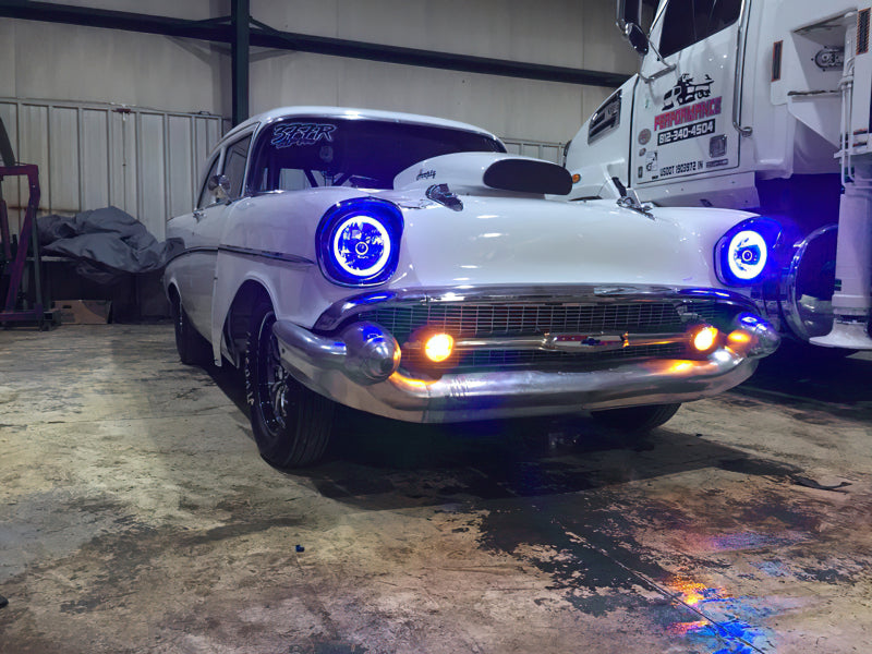Oracle Pre-Installed Lights 7 IN. Sealed Beam - Blue Halo Headlights ORACLE Lighting