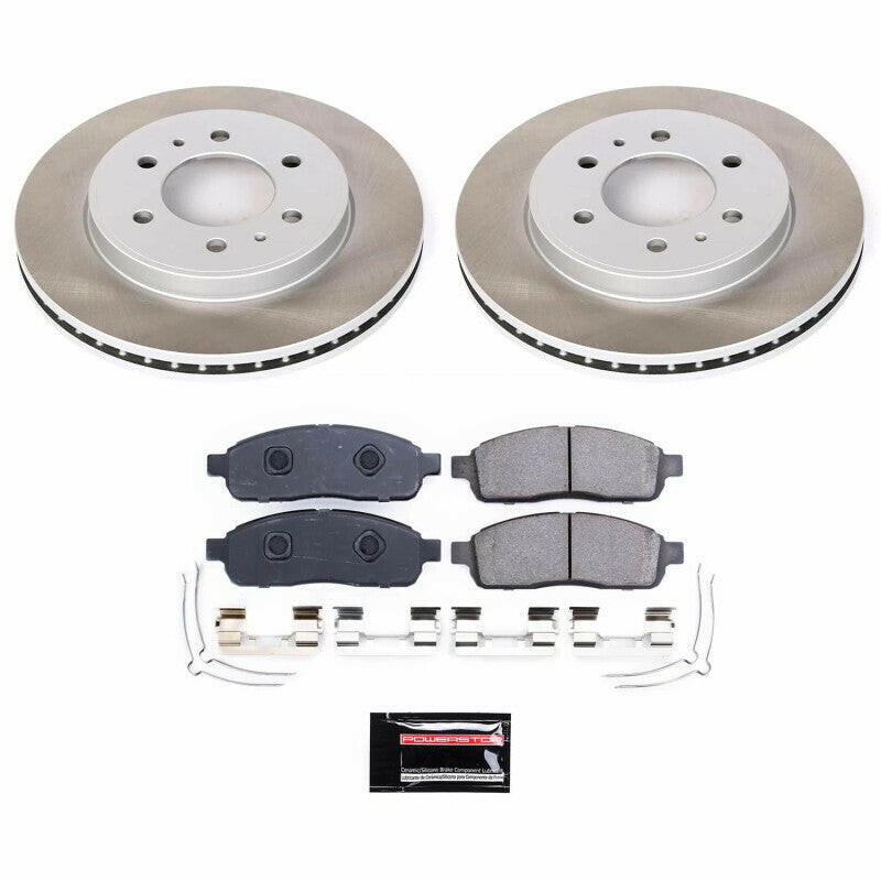 Power Stop 2009 Ford F-150 Front Semi-Coated Rotor Kit Brake Kits - Performance Blank PowerStop