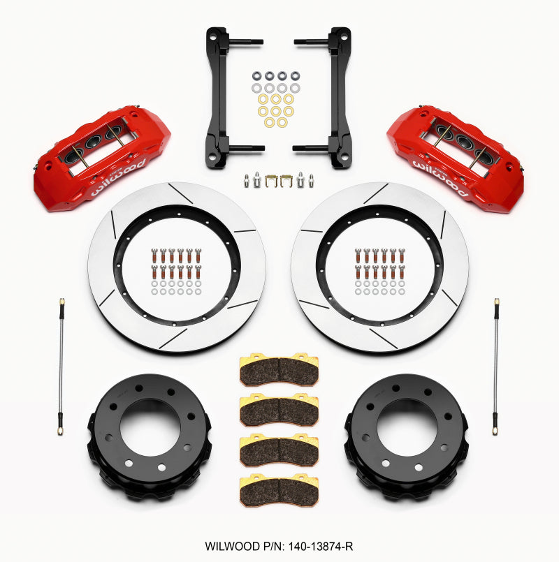 Wilwood TX6R Rear Kit 15.50in Red 2011-2015 GM Truck/SUV 2500 Big Brake Kits Wilwood
