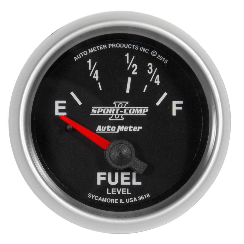Autometer Sport-Comp II Gauge Fuel Level 2 1/16in 16e To 158f Elec Sport-Comp II Gauges AutoMeter