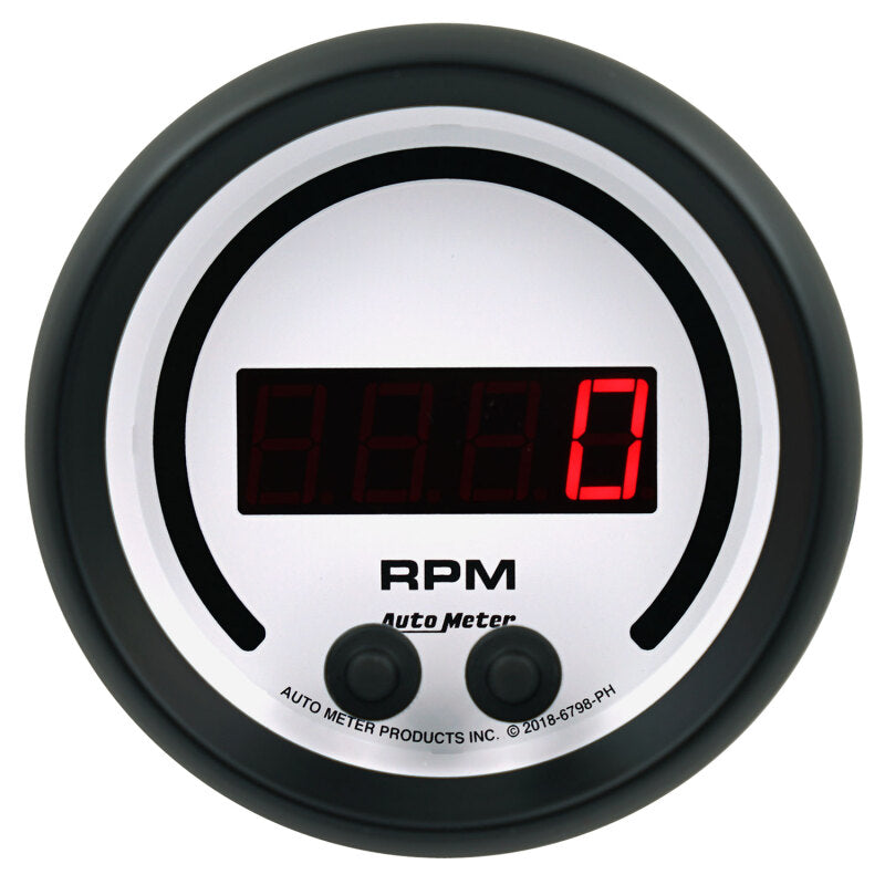 Autometer 85.7mm White 0-16K RPM Tachometer Phantom Elite Digital Gauge Gauges AutoMeter