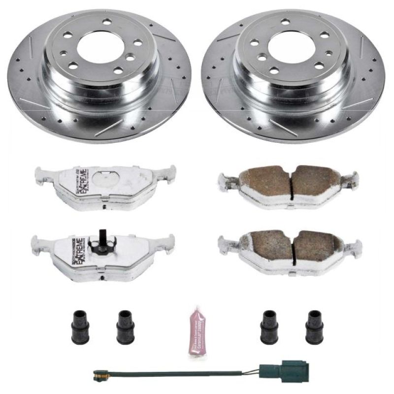 Power Stop 90-95 BMW 525i Rear Z26 Street Warrior Brake Kit Brake Kits - Performance D&S PowerStop