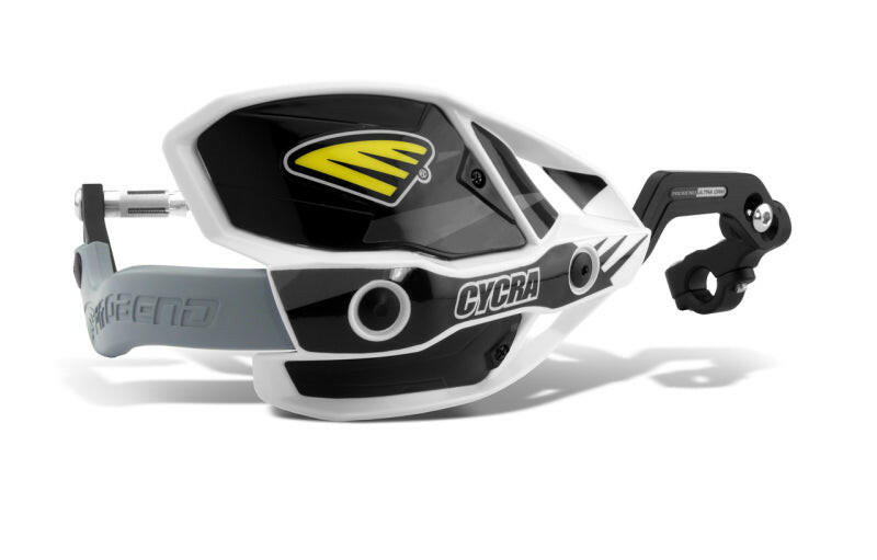 Cycra CRM Ultra 1-1/8 in. Clamp w/White Shields/Black Covers Hand Guards Cycra