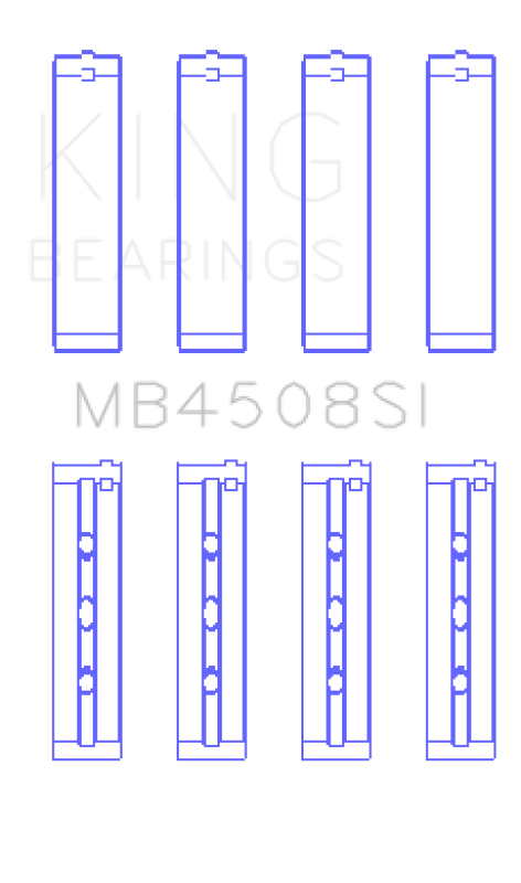 King Engine Bearings Acura J30A/J32A/J35A/J35Z (Size +.025) Performance Main Bearing Set Bearings King Engine Bearings