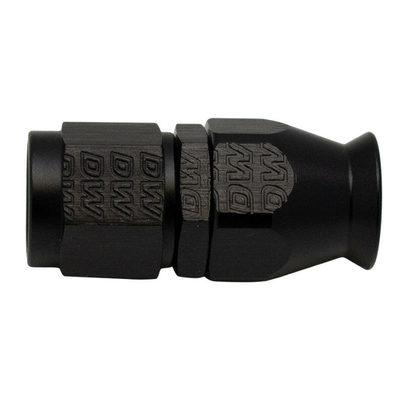 DeatschWerks 6AN Female Swivel Straight Hose End PTFE (Incl 1 Olive Insert) - Anodized Matte Black Fittings DeatschWerks