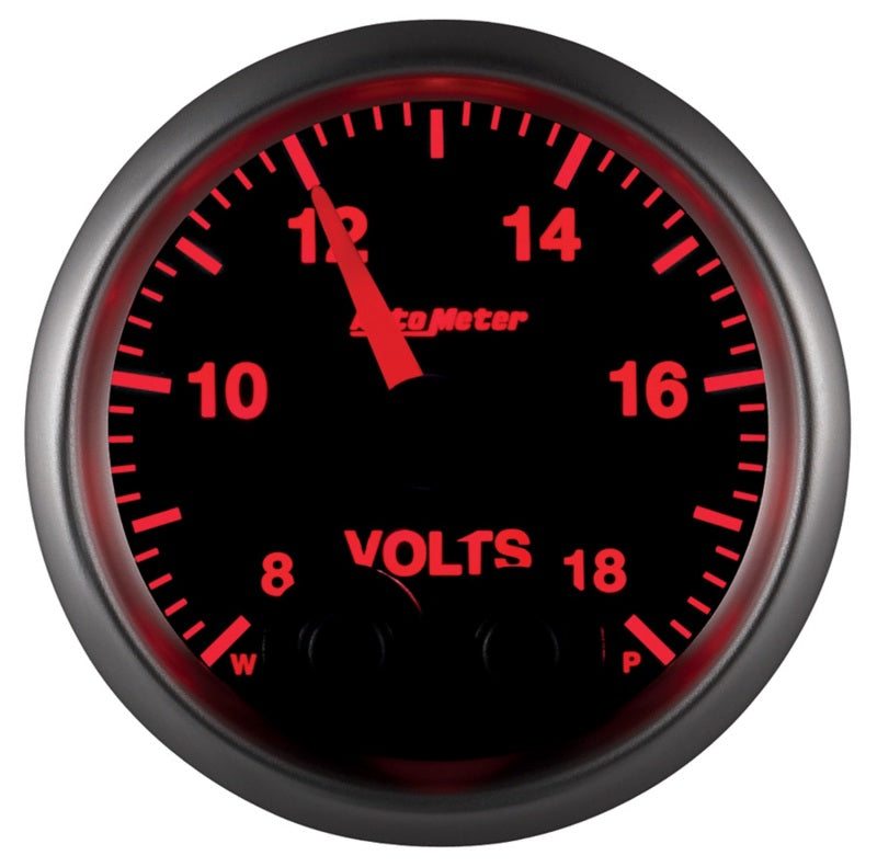 Autometer Elite 52.4mm Peak & Warn w/ Electronic Control 8-18 Volt Voltmeter Gauges AutoMeter