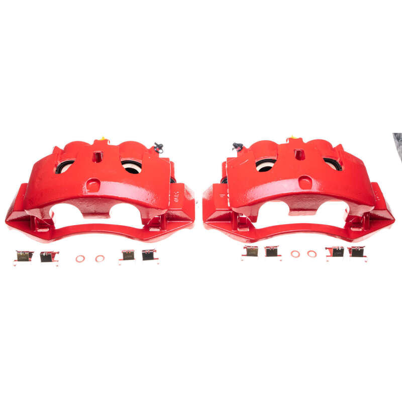 Power Stop 11-16 Chevrolet Silverado 3500 HD Rear Red Calipers - Pair Brake Calipers - Perf PowerStop