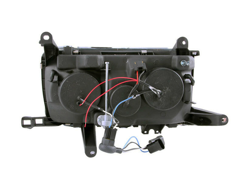 ANZO 1991-1994 Toyota Land Cruiser Crystal Headlights w/ Halo Chrome Headlights ANZO