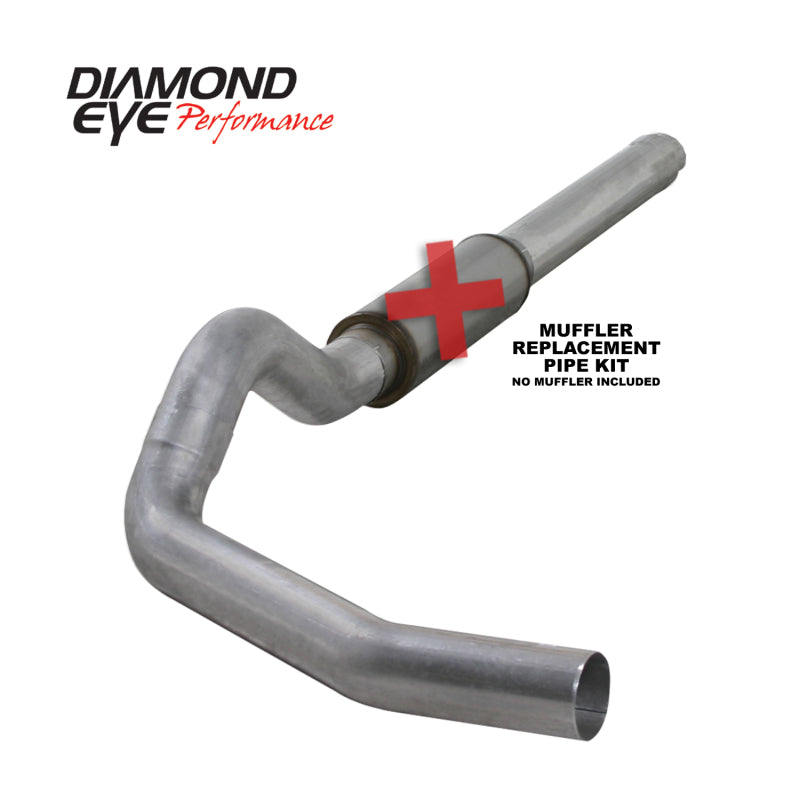 Diamond Eye KIT 5in Catback MFLR RPLCMENT PIPE Single AL: 2004.5-2007.5 DODGE CUMMINS 600 Catback Diamond Eye Performance