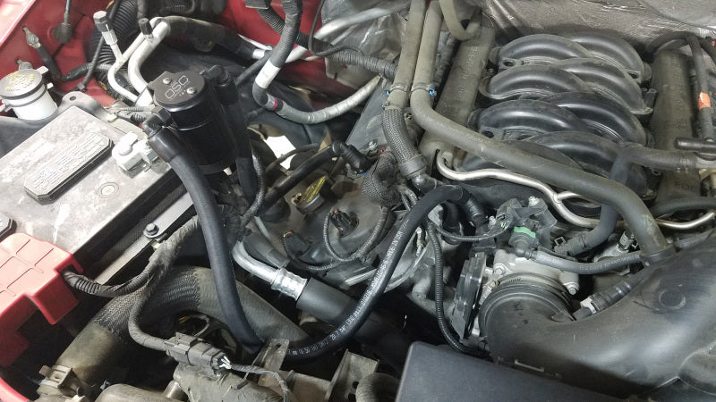 J&amp;L 2011-2025 Ford F-150 2.7L/3.5L/5.0L Passenger Side Oil Separator 3.0 - Black Anodized Oil Separators J&L