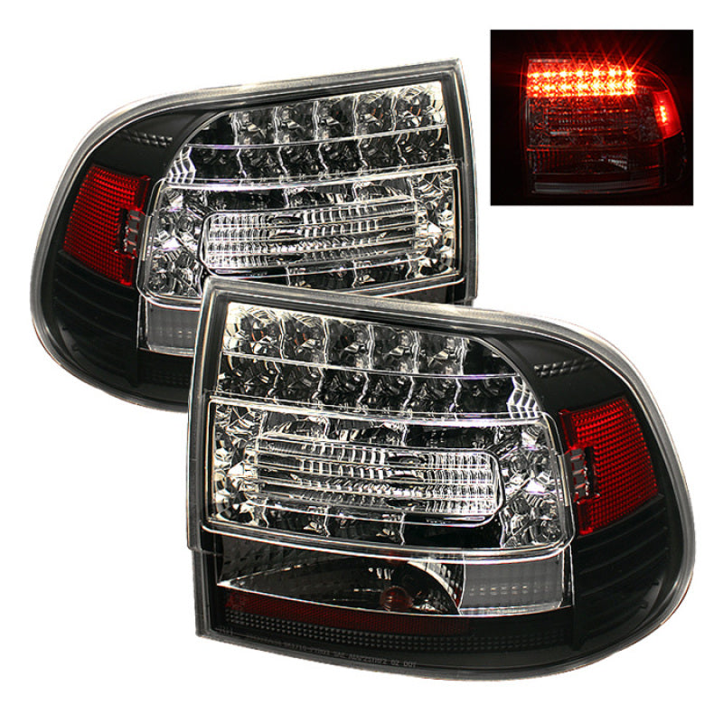 Spyder Porsche Cayenne 03-07 LED Tail Lights Black ALT-YD-PCAY03-LED-BK Tail Lights SPYDER