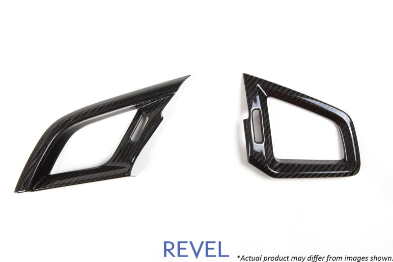 Revel GT Dry Carbon A/C Vent Covers (Left & Right) 16-18 Honda Civic - 2 Pieces Carbon Accessories Revel