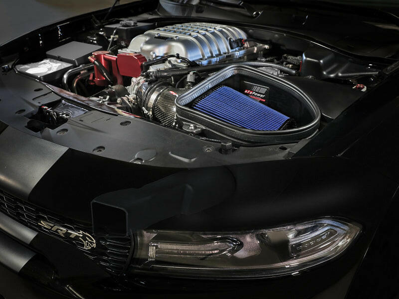aFe Dodge Charger SRT Hellcat Redeye 21-23 V8-6.2L Track Series Stage-2 Carbon Fiber Intake Pro 5R Cold Air Intakes aFe