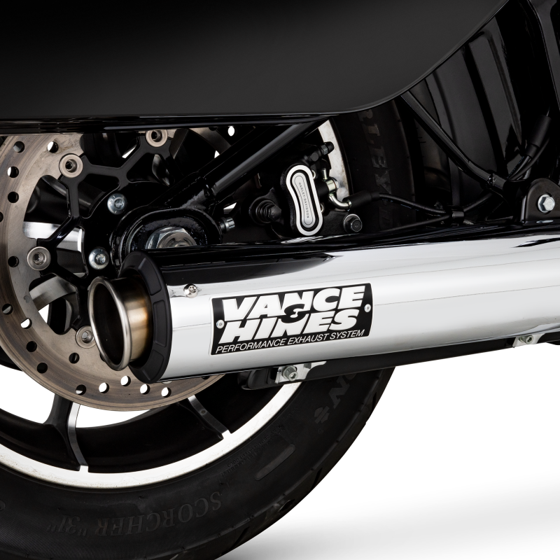 Vance & Hines 2025 Narrow Tire Softail Supersport Slip-On - Chrome Powersports Exhausts Vance and Hines