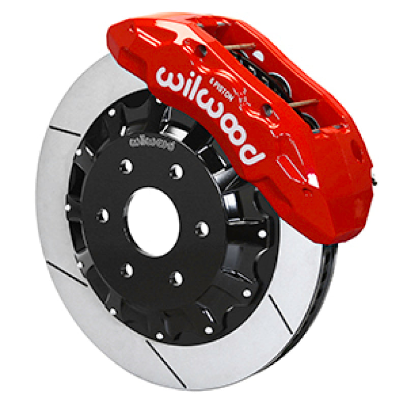 Wilwood 13-18 RAM 1500 4WD Aerolite 6R Kit 5 x 5.50in Hub - 13.38in Drilled & Slotted Rotor - Red Big Brake Kits Wilwood