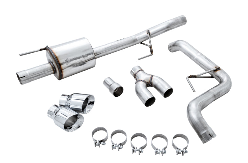 AWE Tuning 2015+ Ford F-150 0FG Single Exit Performance Exhaust System w/4.5in Chrome Silver Tips Catback AWE Tuning