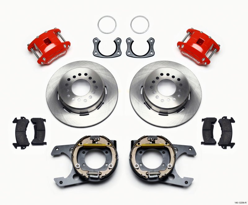 Wilwood D154 P/S Park Brake Kit Red New Big Ford 2.50in Offset Big Brake Kits Wilwood