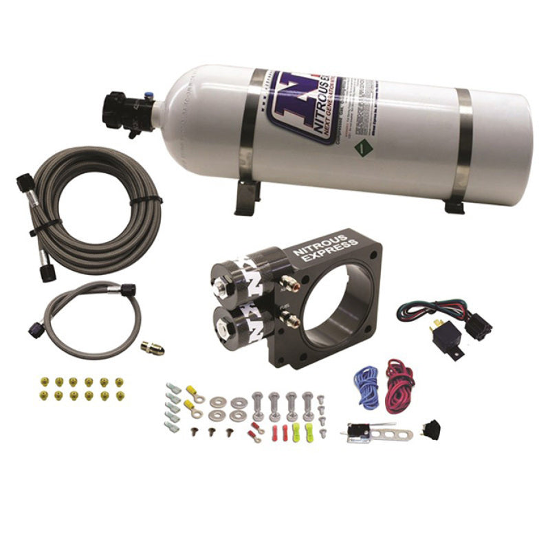 Nitrous Express 86-93 Ford Mustang GT 5.0L (Pushrod) Nitrous Plate Kit w/15lb Bottle Nitrous Systems Nitrous Express