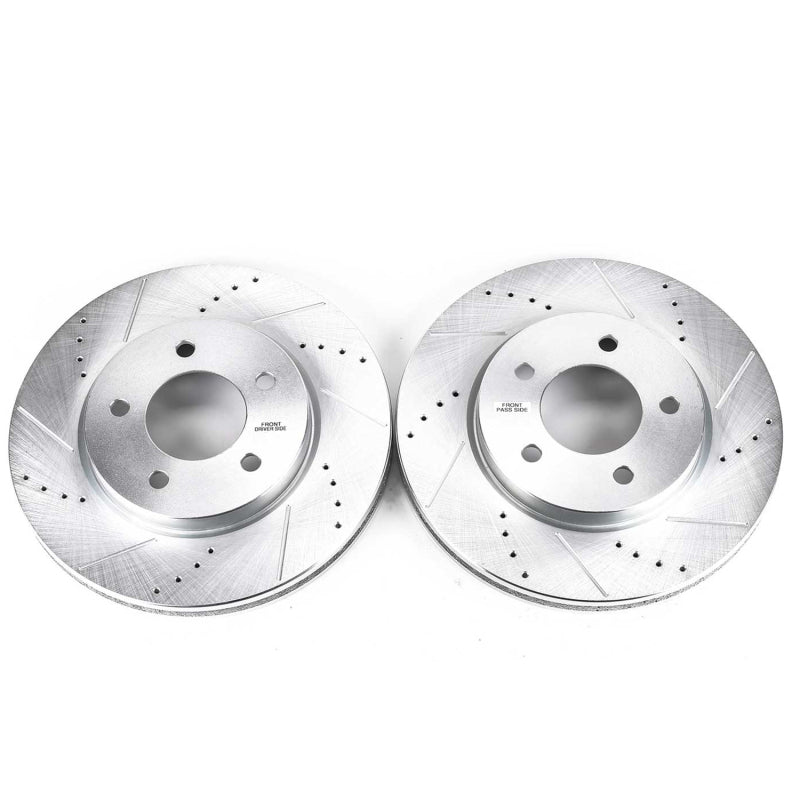 Power Stop 04-08 Chrysler Pacifica Front Evolution Drilled & Slotted Rotors - Pair Brake Rotors - Slot & Drilled PowerStop