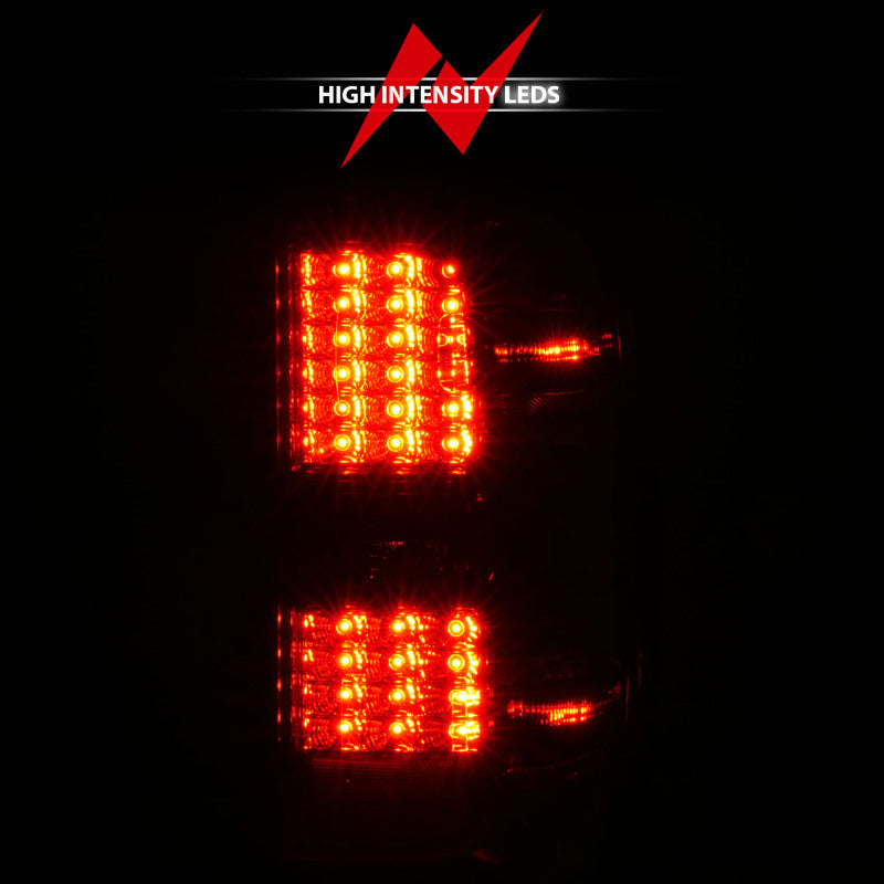 ANZO 15-19 Chevy Silverado 2500HD/3500HD (Halgn Only) LED Tail Lights w/Smoke Light Bar & Clear Lens Tail Lights ANZO