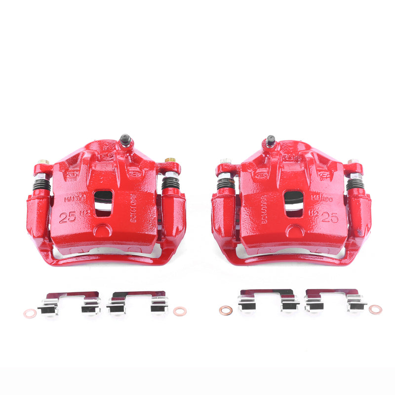 Power Stop 10-13 Kia Soul Front Red Calipers w/Brackets - Pair Brake Calipers - Perf PowerStop