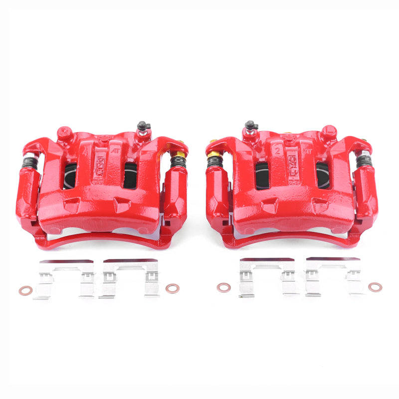 Power Stop 03-04 Nissan Frontier Front Red Calipers w/Brackets - Pair Brake Calipers - Perf PowerStop