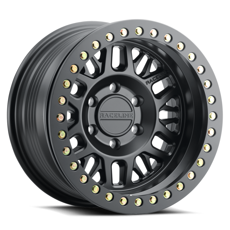 Raceline RT951B Ryno 17x9in / 8x165.1 BP / -38mm Offset / 130.8mm Bore - Satin Black Beadlock Wheel Wheels - Cast Raceline