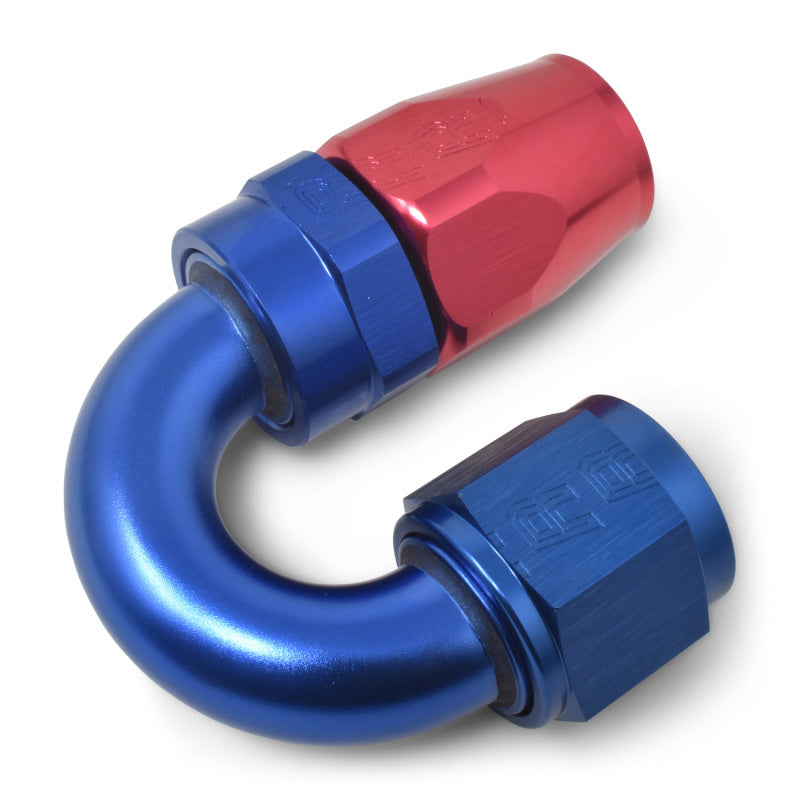 Russell Performance -8 AN Red/Blue 180 Degree Full Flow Swivel Hose End (With 3/4in Radius) Fittings Russell
