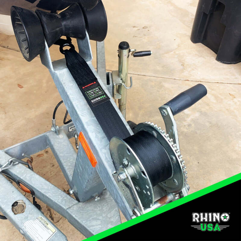 Rhino USA 2In X 20Ft Boat Winch Strap With Hook Tow Straps Rhino USA