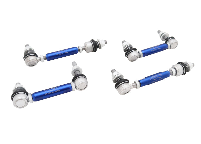 SuperPro 03-24 Toyota 4Runner HD Adjustable End Link Set (TRC1285L + TRC1285V) Sway Bar Endlinks Superpro
