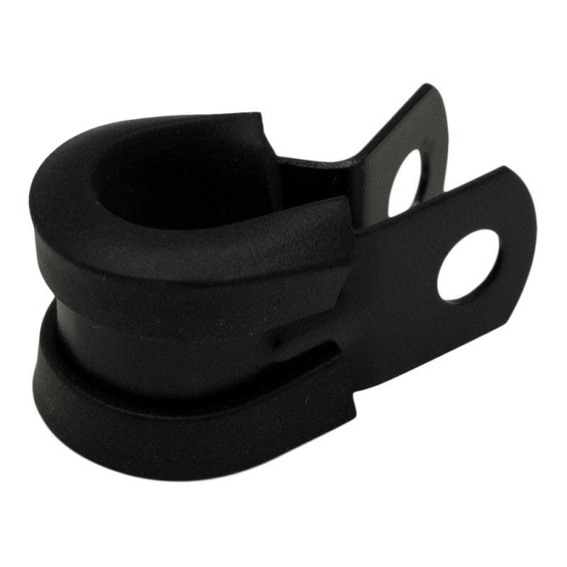 DeatschWerks Rubber Cushioned P-Clamp for 6AN Hose - 9.5mm Clamp Id - Anodized Matte Black Line Seperators DeatschWerks