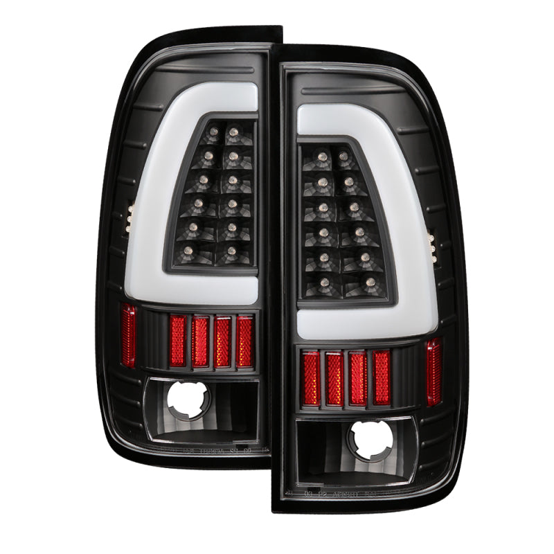 xTune Ford F150 Styleside 97-03 Light Bar LED Tail Lights - Black ALT-ON-FF15097-LBLED-BK Tail Lights SPYDER