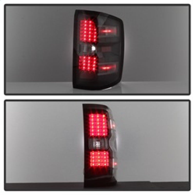xTune Chevy 1500 14-16 / Silverado 2500HD/3500HD LED Tail Lights - Black ALT-JH-CS14-LED-BK Tail Lights SPYDER
