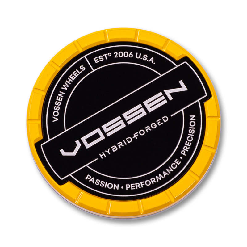 Vossen Billet Sport Cap - Large - Hybrid Forged - Yellow Wheel Center Caps Vossen
