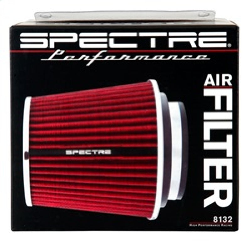 Spectre Adjustable Conical Air Filter 5-1/2in. Tall (Fits 3in. / 3-1/2in. / 4in. Tubes) - Red Air Filters - Universal Fit Spectre