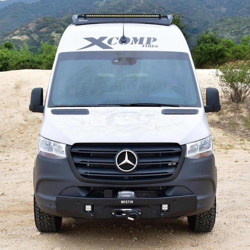 Westin 19-23 Mercedes-Benz Sprinter Pro-Series Mid Width Front Bumper - Textured Black Bumpers - Steel Westin
