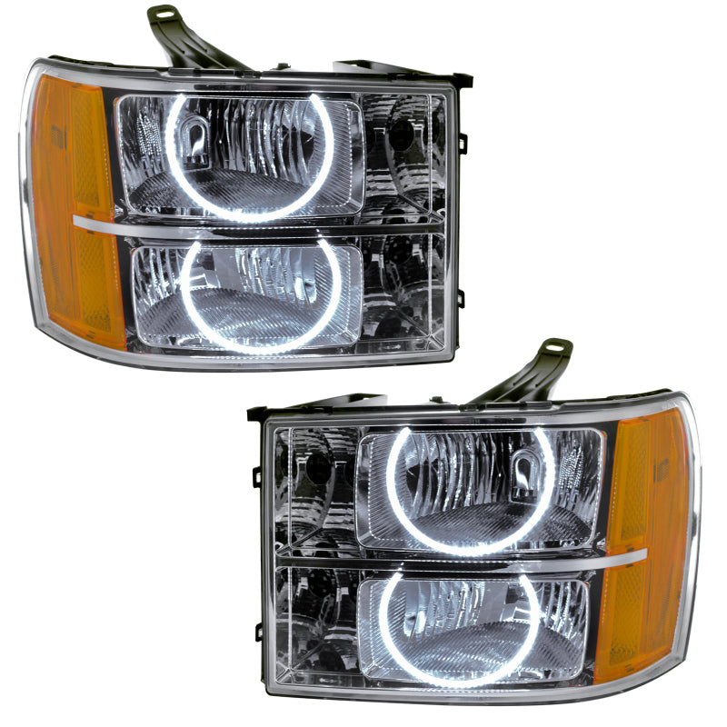 Oracle 07-13 GMC Sierra SMD HL - Round Ring Design - White Headlights ORACLE Lighting