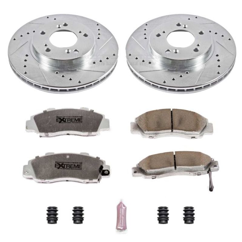 Power Stop 97-01 Acura Integra Front Z26 Street Warrior Brake Kit Brake Kits - Performance D&S PowerStop