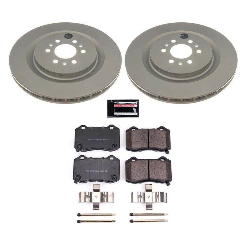 Power Stop 04-07 Cadillac CTS Rear Z17 Evolution Geomet Coated Brake Kit Brake Kits - Performance Blank PowerStop
