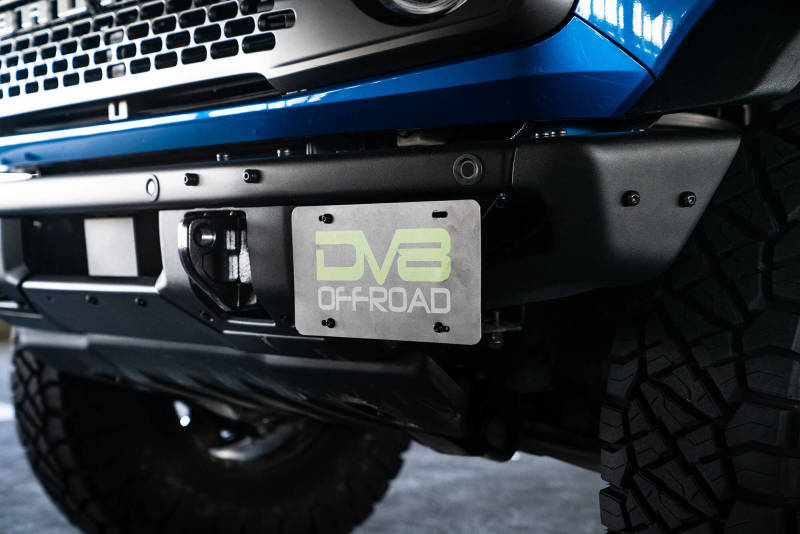 DV8 Offroad 21-22 Ford Bronco Factory Front Bumper License Relocation Bracket - Side License Plate Relocation DV8 Offroad