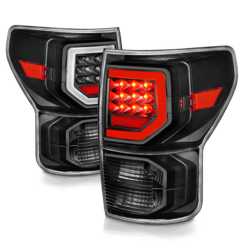 ANZO 07-11 Toyota Tundra Full LED Taillights Black Housing Clear Lens G2 (w/C light Bars) Tail Lights ANZO