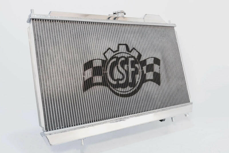 CSF 96-07 Mitsubishi Evo 4/5/6/7/8/9 Full-Slim Radiator w/12in Fan & Shroud/-16AN & Slip On Fitting Radiators CSF