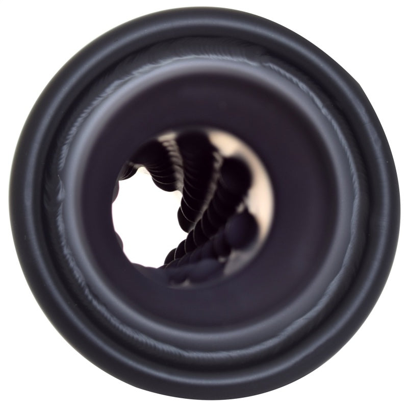 Gibson Rolled Edge Angle-Cut Muffler Quiet Tip - 4in OD/2.25in Inlet/12in Length - Black Ceramic Tips Gibson