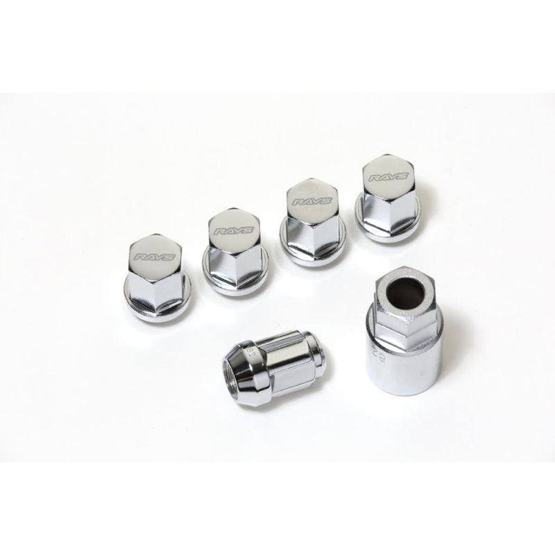 Rays 19 Hex Lock & Lug Nut Set M14x1.5 - Chrome Lug Nuts Rays