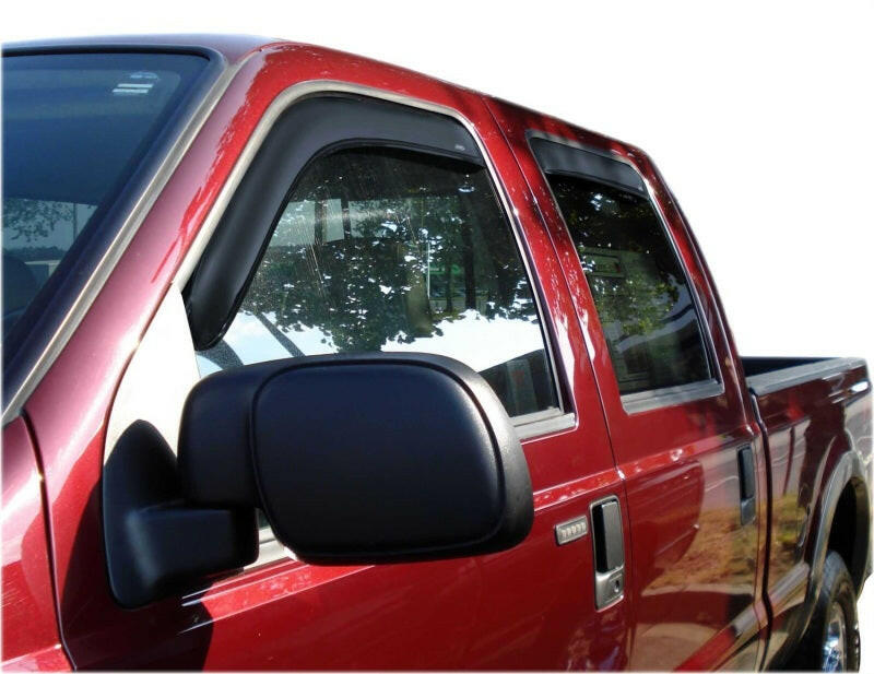 AVS 99-16 Ford F-250 Supercrew Ventvisor In-Channel Front & Rear Window Deflectors 4pc - Smoke Wind Deflectors AVS
