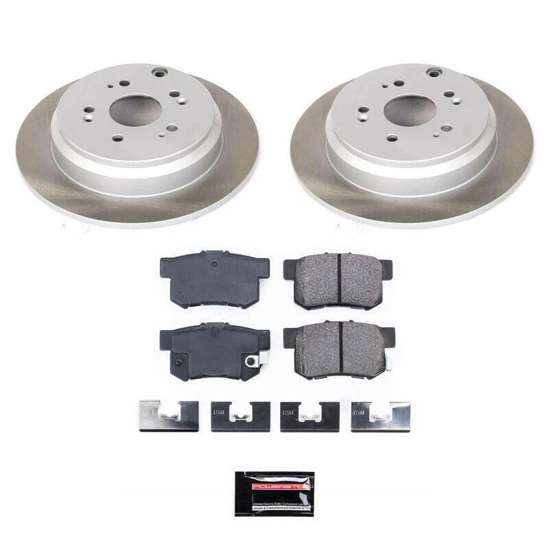 Power Stop 07-12 Acura RDX Rear Semi-Coated Rotor Kit Brake Kits - Performance Blank PowerStop