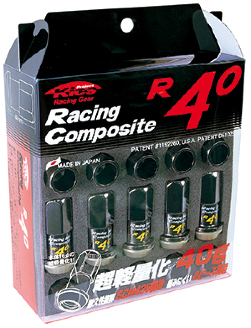 Project Kics 12x1.25 R40 Lug Nuts - Black (20 Pcs) Lug Nuts Project Kics