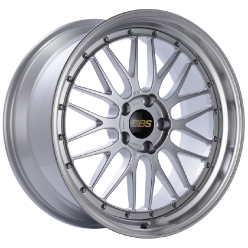 BBS LM 20x8.5 5x112 ET30 Diamond Silver Center / Diamond Cut Lip Wheel PFS/Clip Required Wheels - Forged BBS